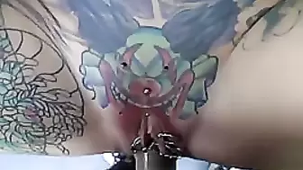 Busty tattooed MILF gets her pussy banged hard