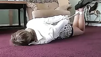 Wild housewife gets tied up by a plumber, because it excites her more than anything else