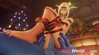 World of Warcraft 3D Elf Gets her Snatch Tore Open by a Enormous Meat