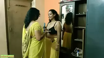 Indian Bengali man getting scared to fuck 2 milf bhabhi !! Best erotic threesome sex