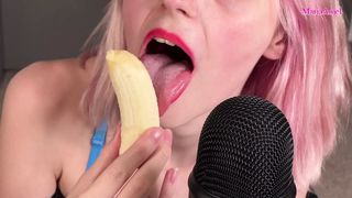 ASMR- Gf Experience With Banana Blowing