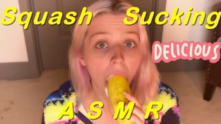 ASMR- Squash Swallowing and Licking