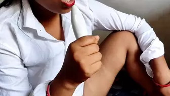 Indian Neha Rani spitting licking masturbating and messy oral sex in Hindi