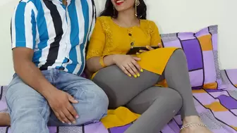 Indian cute chick Priya seduced step-brother by watching adult tape with him