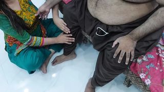 indian Bahu Doing Foot Massage Of Rich Cougar Sasur Than Her Behind Screwed With Clear Hindi Audio Full Cute Talking