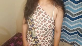 Desi Indian prostitute with costumer Hindi slutty talk role play