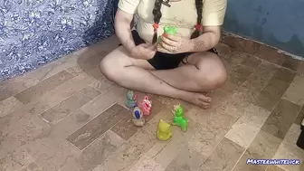 Bad chick wants lolipop he put penis in mouth and lose anal