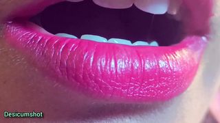 Charming gf lips play with her bf