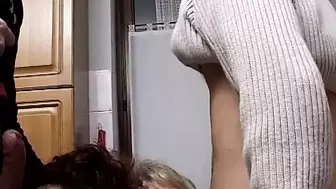Claudia and Michela treat themselves to a nice sex gang bang