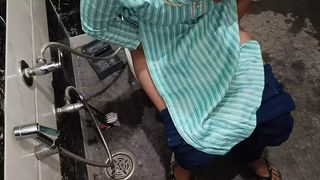 Indian Desi village stepsister is masterbating in bathroom catch stepbrother and boned hard bathroom clear Hindi audio