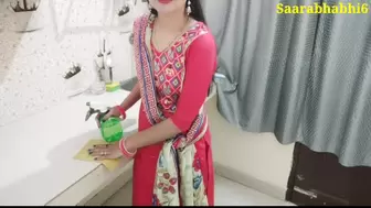 Pizza delivery husband watching inside my personal room door when I was loving myself and needed a huge penis Hindi sex with