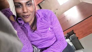 POINT OF VIEW nasty talking desi bitch bedroom dildo swallowing and fucking