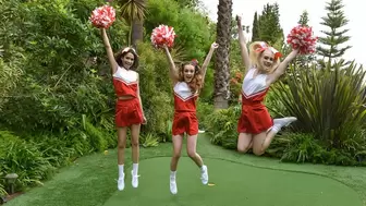 Sexy Little Cheerleaders Emma Starletto, Lily Glee & Gia Gelato Fuck Their Perv Coach - BFFS