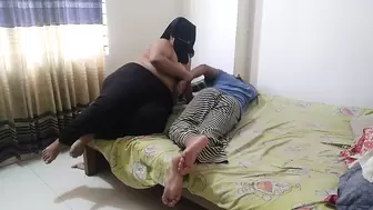 Transgender BF hammered by cute enormous butt and busty gf on bed (uncommon Indian desi Sex Story) Hindi Audio