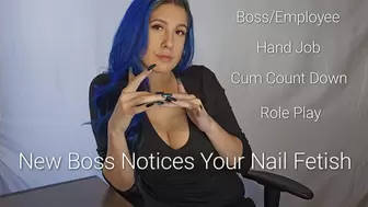 Preview: New Boss Notices Your Nail Bizarre: Femdom, Point Of View, hand-job & Kinky Talk