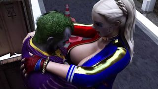 The Joker Rides Harley Quinn in kinky Alley way