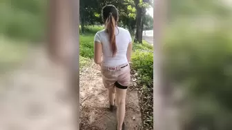 I fuck a rich chick outdoors.