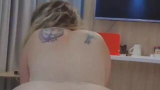 Curvy chunky booty cheating whore gets creampied at my hotel