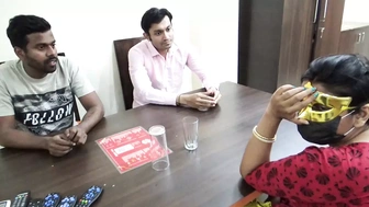 A Desi chick came for interview for adult movies and 2 directors took advantage and banged her
