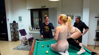 JIZZ EVERYWHERE!! Billiard evening escalates into ultra perverse spunk orgies sex party!