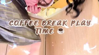 Nicole Dupapillon UK's Longest Labia - Sweet Secretary Coffee Break Play Time