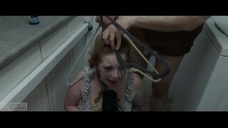 Enthusiastic degradation girl Siren eats sperm from boot