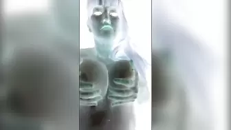 Filthy Hot Futuristic Sci-Fi British MILF Dirty Talk Oily Tittie Rub Action